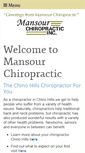 Mobile Screenshot of mansourchiropractic.com